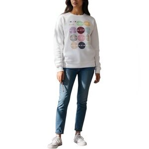 Taylor Swift In My Era Album CDs Crew Neck Lightweight Sweatshirt Size M